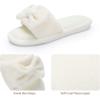 image:imageNineCiFun Cute Bow Womens Slippers  Open Toe Cozy House Slippers Soft Memory Foam NonSlip Indoor Slides Slip On Gifts for WomanBeige