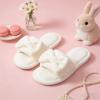 image:imageNineCiFun Cute Bow Womens Slippers  Open Toe Cozy House Slippers Soft Memory Foam NonSlip Indoor Slides Slip On Gifts for WomanBeige