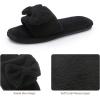 image:imageNineCiFun Cute Bow Womens Slippers  Open Toe Cozy House Slippers Soft Memory Foam NonSlip Indoor Slides Slip On Gifts for WomanBlack