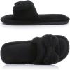 image:imageNineCiFun Cute Bow Womens Slippers  Open Toe Cozy House Slippers Soft Memory Foam NonSlip Indoor Slides Slip On Gifts for WomanBlack