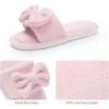image:imageNineCiFun Cute Bow Womens Slippers  Open Toe Cozy House Slippers Soft Memory Foam NonSlip Indoor Slides Slip On Gifts for WomanPink