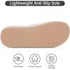 image:imageNineCiFun Cute Womens Bow Slippers with Memory Foam Cozy Soft OpenToe Slipper NonSlip for Indoor and Outdoor Plush Coral Fleece House ShoesBeige