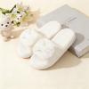 image:imageNineCiFun Cute Womens Bow Slippers with Memory Foam Cozy Soft OpenToe Slipper NonSlip for Indoor and Outdoor Plush Coral Fleece House ShoesBeige