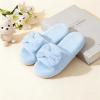 image:imageNineCiFun Cute Womens Bow Slippers with Memory Foam Cozy Soft OpenToe Slipper NonSlip for Indoor and Outdoor Plush Coral Fleece House ShoesBlue