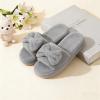 image:imageNineCiFun Cute Womens Bow Slippers with Memory Foam Cozy Soft OpenToe Slipper NonSlip for Indoor and Outdoor Plush Coral Fleece House ShoesGrey