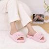 image:imageNineCiFun Cute Womens Bow Slippers with Memory Foam Cozy Soft OpenToe Slipper NonSlip for Indoor and Outdoor Plush Coral Fleece House ShoesPink