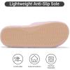 image:imageNineCiFun Cute Womens Bow Slippers with Memory Foam Cozy Soft OpenToe Slipper NonSlip for Indoor and Outdoor Plush Coral Fleece House ShoesPink