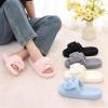 image:imageNineCiFun Cute Womens Bow Slippers with Memory Foam Cozy Soft OpenToe Slipper NonSlip for Indoor and Outdoor Plush Coral Fleece House ShoesPink