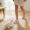 image:imageNineCiFun House Slippers for Women Double Band Open Toe Slides with Lightweight Breathable Memory Foam and Soft Coral Fleece NonSlip Indoor Home ShoesPink