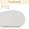 image:imageNineCiFun House Slippers for Women Double Band Open Toe Slides with Lightweight Breathable Memory Foam and Soft Coral Fleece NonSlip Indoor Home ShoesWhite