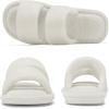 image:imageNineCiFun House Slippers for Women Double Band Open Toe Slides with Lightweight Breathable Memory Foam and Soft Coral Fleece NonSlip Indoor Home ShoesWhite