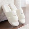 image:imageNineCiFun Open Toe Slippers for Women Plush Fuzzy House Slippers with Memory Foam NonSlip Indoor Outdoor Slides DoubleStrap Cozy Comfort ShoesBeige