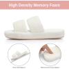 image:imageNineCiFun Open Toe Slippers for Women Plush Fuzzy House Slippers with Memory Foam NonSlip Indoor Outdoor Slides DoubleStrap Cozy Comfort ShoesBeige