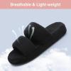 image:imageNineCiFun Open Toe Slippers for Women Plush Fuzzy House Slippers with Memory Foam NonSlip Indoor Outdoor Slides DoubleStrap Cozy Comfort ShoesBlack