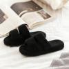 image:imageNineCiFun Open Toe Slippers for Women Plush Fuzzy House Slippers with Memory Foam NonSlip Indoor Outdoor Slides DoubleStrap Cozy Comfort ShoesBlack