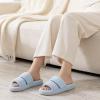 image:imageNineCiFun Open Toe Slippers for Women Plush Fuzzy House Slippers with Memory Foam NonSlip Indoor Outdoor Slides DoubleStrap Cozy Comfort ShoesBlue