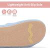 image:imageNineCiFun Open Toe Slippers for Women Plush Fuzzy House Slippers with Memory Foam NonSlip Indoor Outdoor Slides DoubleStrap Cozy Comfort ShoesBlue