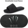 image:imageNineCiFun Slippers for Women Summer Open Toe  Breathable Slip On House Slippers with Memory Foam NonSlip Comfy Indoor SlidesBlack