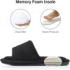 image:imageNineCiFun Slippers for Women Summer Open Toe  Breathable Slip On House Slippers with Memory Foam NonSlip Comfy Indoor SlidesBlack