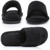 image:imageNineCiFun Slippers for Women Summer Open Toe  Breathable Slip On House Slippers with Memory Foam NonSlip Comfy Indoor SlidesBlack