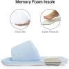 image:imageNineCiFun Slippers for Women Summer Open Toe  Breathable Slip On House Slippers with Memory Foam NonSlip Comfy Indoor SlidesBlue