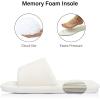 image:imageNineCiFun Slippers for Women Summer Open Toe  Breathable Slip On House Slippers with Memory Foam NonSlip Comfy Indoor SlidesCream White