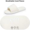 image:imageNineCiFun Slippers for Women Summer Open Toe  Breathable Slip On House Slippers with Memory Foam NonSlip Comfy Indoor SlidesCream White