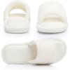 image:imageNineCiFun Slippers for Women Summer Open Toe  Breathable Slip On House Slippers with Memory Foam NonSlip Comfy Indoor SlidesCream White