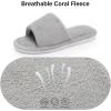 image:imageNineCiFun Slippers for Women Summer Open Toe  Breathable Slip On House Slippers with Memory Foam NonSlip Comfy Indoor SlidesGrey