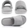 image:imageNineCiFun Slippers for Women Summer Open Toe  Breathable Slip On House Slippers with Memory Foam NonSlip Comfy Indoor SlidesGrey