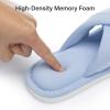image:imageNineCiFun Womens Cross Band Open Toe Slippers with Memory Foam Comfort Cotton Slipper Indoor Outdoor NonSlip Cozy House Slides for WomanBlue