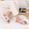image:imageNineCiFun Womens Cross Band Open Toe Slippers with Memory Foam Comfort Cotton Slipper Indoor Outdoor NonSlip Cozy House Slides for WomanPink