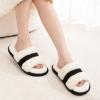 image:imageNineCiFun Womens Fuzzy Opentoe Slippers Memory Foam Indoor House Slides Ladies Home Shoes for SummerBlack