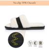 image:imageNineCiFun Womens Fuzzy Opentoe Slippers Memory Foam Indoor House Slides Ladies Home Shoes for SummerBlack
