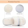 image:imageNineCiFun Womens Fuzzy Opentoe Slippers Memory Foam Indoor House Slides Ladies Home Shoes for SummerBlue