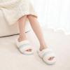image:imageNineCiFun Womens Fuzzy Opentoe Slippers Memory Foam Indoor House Slides Ladies Home Shoes for SummerBlue