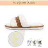 image:imageNineCiFun Womens Fuzzy Opentoe Slippers Memory Foam Indoor House Slides Ladies Home Shoes for SummerCamel