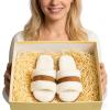 image:imageNineCiFun Womens Fuzzy Opentoe Slippers Memory Foam Indoor House Slides Ladies Home Shoes for SummerCamel