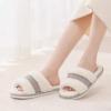 image:imageNineCiFun Womens Fuzzy Opentoe Slippers Memory Foam Indoor House Slides Ladies Home Shoes for SummerGrey