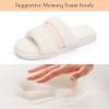 image:imageNineCiFun Womens Fuzzy Opentoe Slippers Memory Foam Indoor House Slides Ladies Home Shoes for SummerPink
