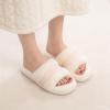 image:imageNineCiFun Womens Fuzzy Opentoe Slippers Memory Foam Indoor House Slides Ladies Home Shoes for SummerPink