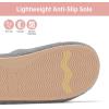 image:imageNineCiFun Womens Fuzzy Slippers with Memory Foam Cross Band Open Toe House Slippers  Cozy Plush Indoor Outdoor Slides NonSlip Comfort for Women Mom Her LadiesGrey
