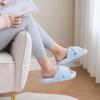 image:imageNineCiFun Womens Fuzzy Slippers with Memory Foam Cross Band Open Toe House Slippers  Cozy Plush Indoor Outdoor Slides NonSlip Comfort for Women Mom Her LadiesBlue