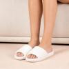 image:imageNineCiFun Womens Open Toe House Slippers  Memory Foam Slippers with Plush Faux Fur NonSlip Lightweight Indoor Outdoor Slides SlipOn StyleBeige