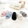 image:imageNineCiFun Womens Open Toe House Slippers  Memory Foam Slippers with Plush Faux Fur NonSlip Lightweight Indoor Outdoor Slides SlipOn StyleBeige