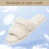 image:imageNineCiFun Womens OpenToe Slippers with Memory Foam Soft Faux Fur SlipOn House Slides for Indoor Outdoor Comfort Cozy Fuzzy Bedroom Shoes for WomenBeige