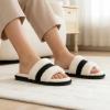 image:imageNineCiFun Womens OpenToe Slippers with Memory Foam Soft Faux Fur SlipOn House Slides for Indoor Outdoor Comfort Cozy Fuzzy Bedroom Shoes for WomenBlack
