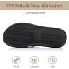 image:imageNineCiFun Womens OpenToe Slippers with Memory Foam Soft Faux Fur SlipOn House Slides for Indoor Outdoor Comfort Cozy Fuzzy Bedroom Shoes for WomenBlack