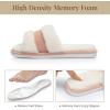 image:imageNineCiFun Womens OpenToe Slippers with Memory Foam Soft Faux Fur SlipOn House Slides for Indoor Outdoor Comfort Cozy Fuzzy Bedroom Shoes for WomenPink