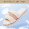 image:imageNineCiFun Womens OpenToe Slippers with Memory Foam Soft Faux Fur SlipOn House Slides for Indoor Outdoor Comfort Cozy Fuzzy Bedroom Shoes for WomenPink
